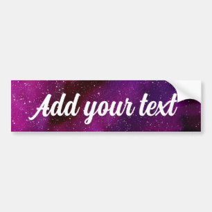 Pegatina Para Coche Galaxias acuáticas Personalizado rosa morado