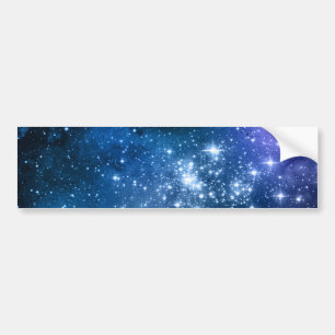Pegatina Para Coche Galaxy Lovers Starry Space Blue Sky White Sparkles