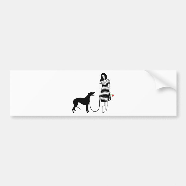Pegatina Para Coche Galgo (Frente)