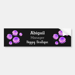 Pegatina Para Coche Gallito rosa morado kawaii personalizado