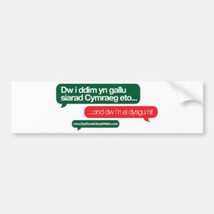 Pegatina Para Coche Gallu del yn del ddim de Dw i