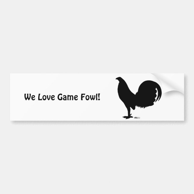 Pegatina Para Coche Gamecock Rooster Silhouette (Frente)