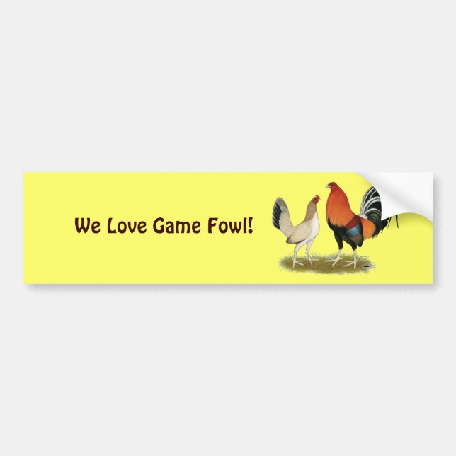 Pegatina Para Coche Gamefowl Wheatens (Frente)