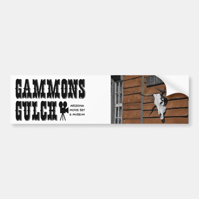 Pegatina Para Coche Gammons Gulch Movie Set Bumper Sticker (Frente)