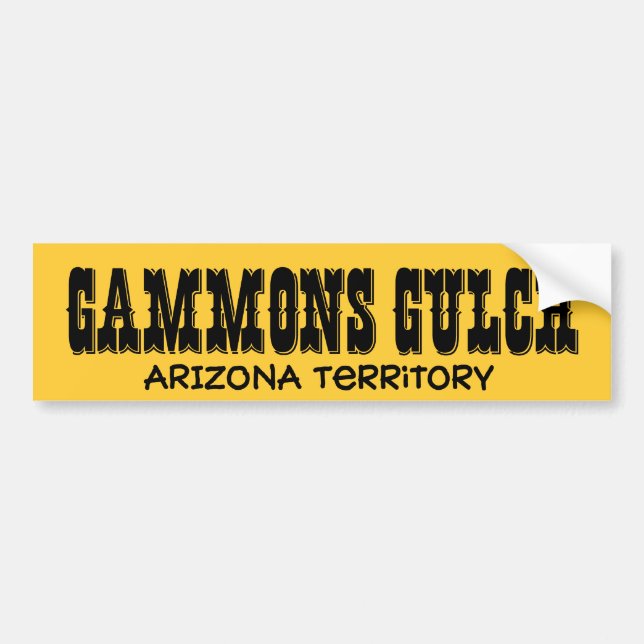 Pegatina Para Coche Gammons Gulch Movie Set Bumper Sticker (Frente)