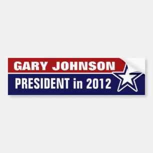 Pegatina Para Coche Gary Johnson en 2012