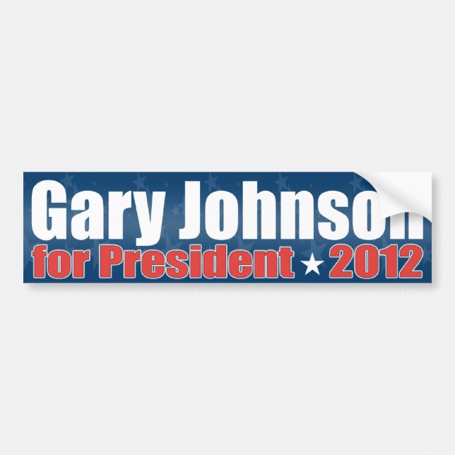 Pegatina Para Coche Gary Johnson para el presidente (Frente)
