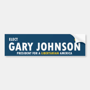 Pegatina Para Coche Gary Johnson para el presidente 2016 libertario