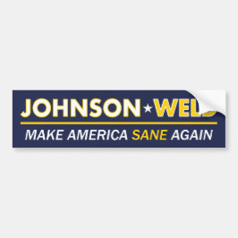 Pegatina Para Coche Gary Johnson / Weld Sane America Bumper Sticker