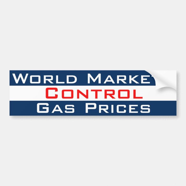 Pegatina Para Coche Gas del control de los mercados (Frente)