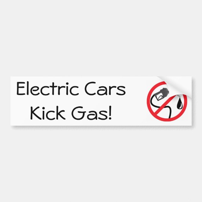 Pegatina Para Coche Gas del retroceso de los coches eléctricos (Frente)