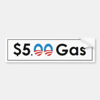 Pegatina Para Coche Gas Obama de cinco dólares