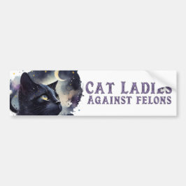 Pegatina Para Coche Gato Damas Anti Trump Bumper Sticker