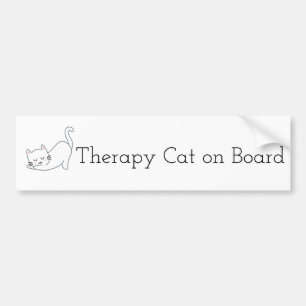 Pegatina Para Coche Gato de terapia a bordo