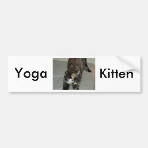 Pegatina Para Coche Gato de yoga calico