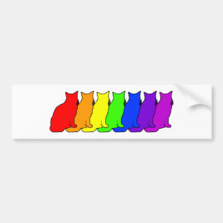 Pegatina Para Coche Gato del arco iris