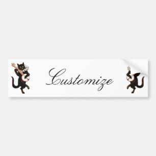 Pegatina Para Coche Gato que toca el banjo Thunder_Cove