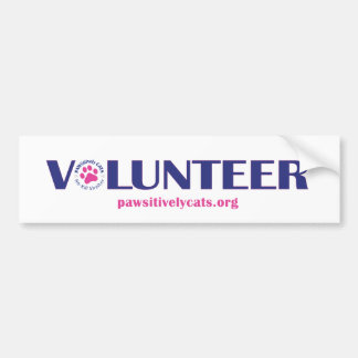 Pegatina Para Coche GATOS Bumpersticker VOLUNTARIO de PAWSitively