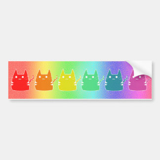 Pegatina Para Coche Gatos del arco iris