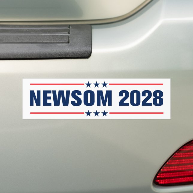 Pegatina Para Coche Gavin Newsom para el presidente 2028 (en coche)