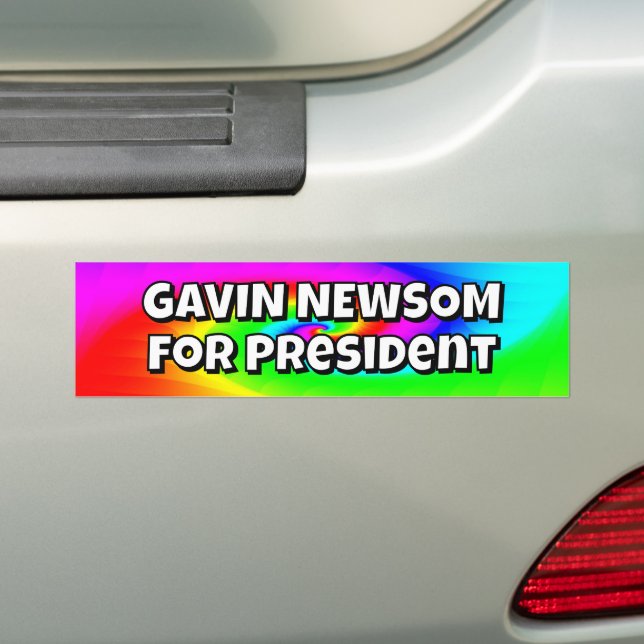 Pegatina Para Coche Gavin Newsom para presidente (en coche)