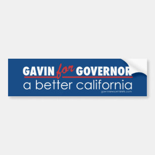 Pegatina Para Coche Gavin para el gobernador