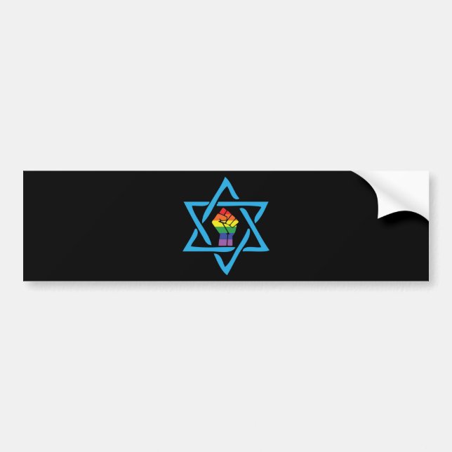 Pegatina Para Coche Gay Black Jewish (Frente)