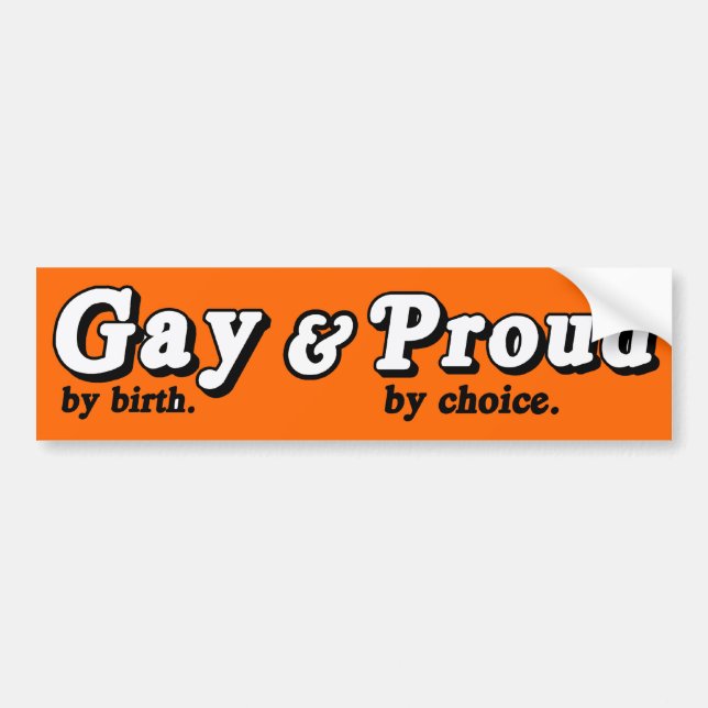 Pegatina Para Coche GAY BY BIRTH ORGULLOSO POR ELECCIÓN -.png (Frente)