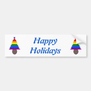 Pegatina Para Coche Gay Men Rainbow Christmas Tree Personalizado