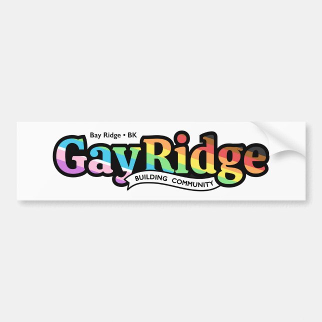 Pegatina Para Coche GayRidge Bumpersticker (Frente)