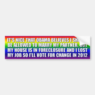 PEGATINA PARA COCHE GAYS PARA ROMNEY