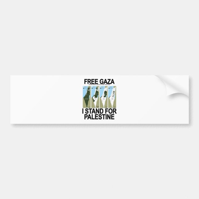 Pegatina Para Coche GAZA SEGURO LIBRE PALESTINE.png (Frente)