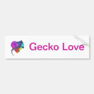 Pegatina Para Coche Gecko Love