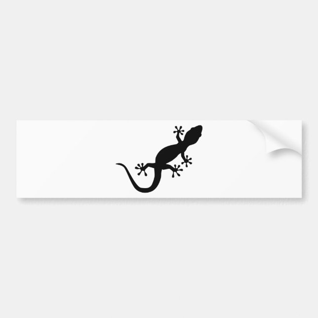 Pegatina Para Coche Gecko negro (Frente)