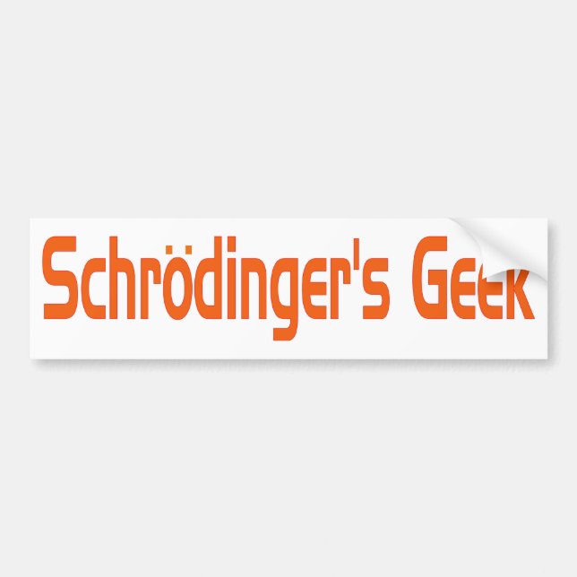 Pegatina Para Coche Geek de Schrodinger (Frente)