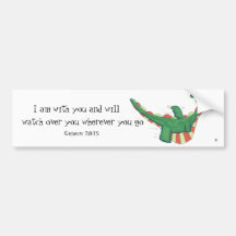 Génesis 28:15 Cute Zonzo Car Bumper Sticker