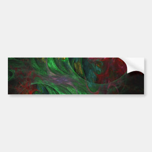 Pegatina Para Coche Génesis Green Abstract Art Bumper Sticker