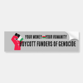 Pegatina Para Coche Genocidio de boicot