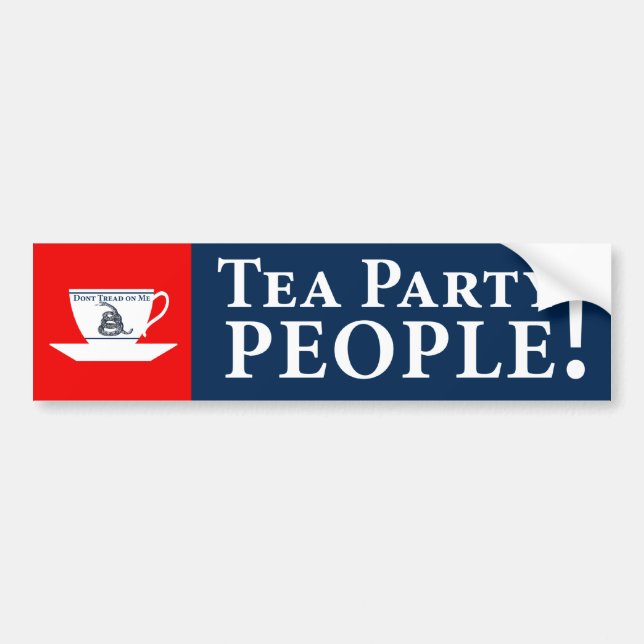 Pegatina Para Coche ¡Gente de la fiesta del té! (Frente)