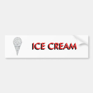 Pegatina Para Coche Gente del CONO de HELADO pequeña con las lenguas