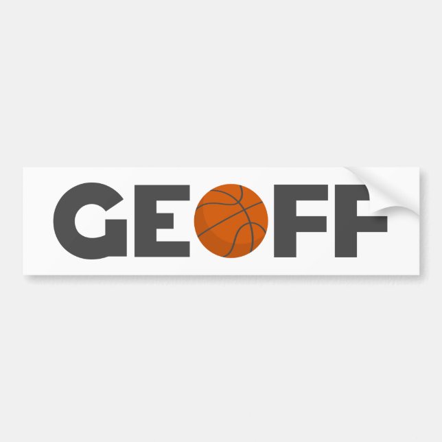 Pegatina Para Coche Geoff Basketball (Frente)