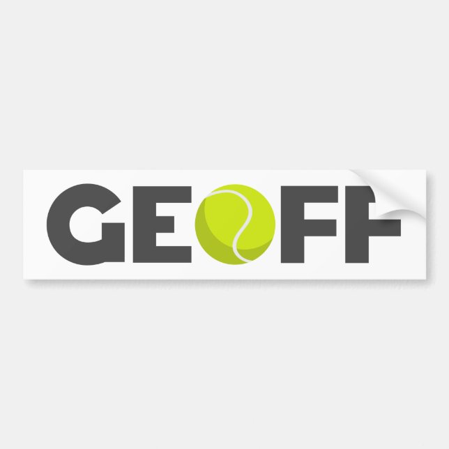 Pegatina Para Coche Geoff Tennis (Frente)