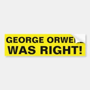 PEGATINA PARA COCHE GEORGE ORWELL