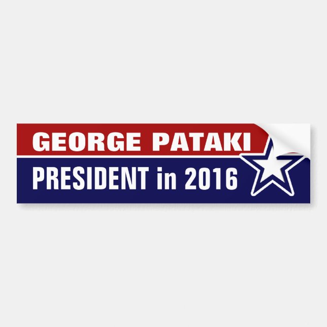 Pegatina Para Coche George Pataki en 2016 (Frente)