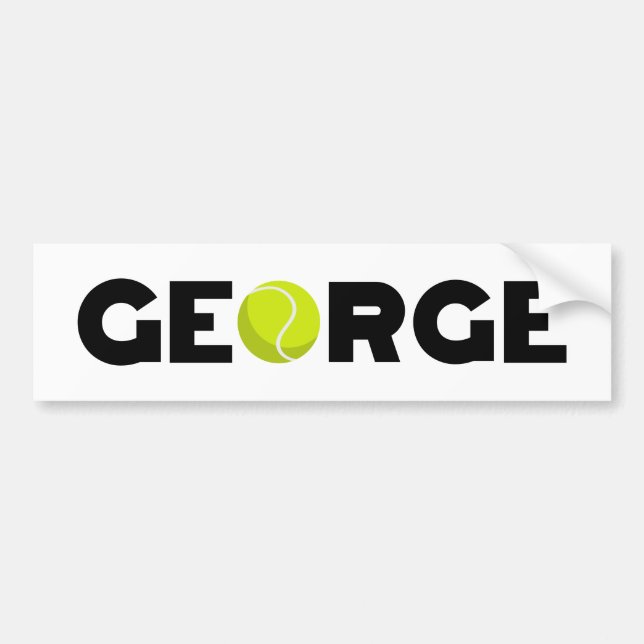 Pegatina Para Coche George Tennis Bumper Sticker (Frente)