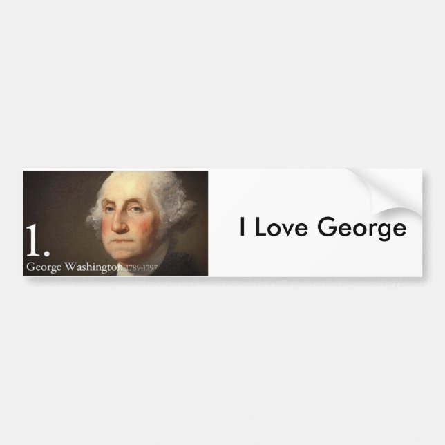 Pegatina Para Coche George Washington (Frente)
