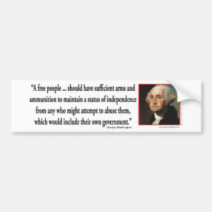 Pegatina Para Coche George Washington en las derechas del arma