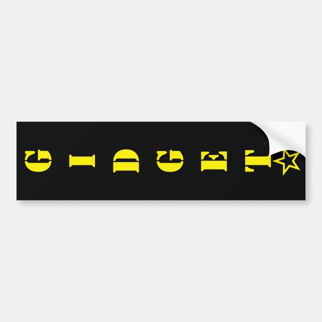 PEGATINA PARA COCHE GIDGET STENCIAL (Frente)
