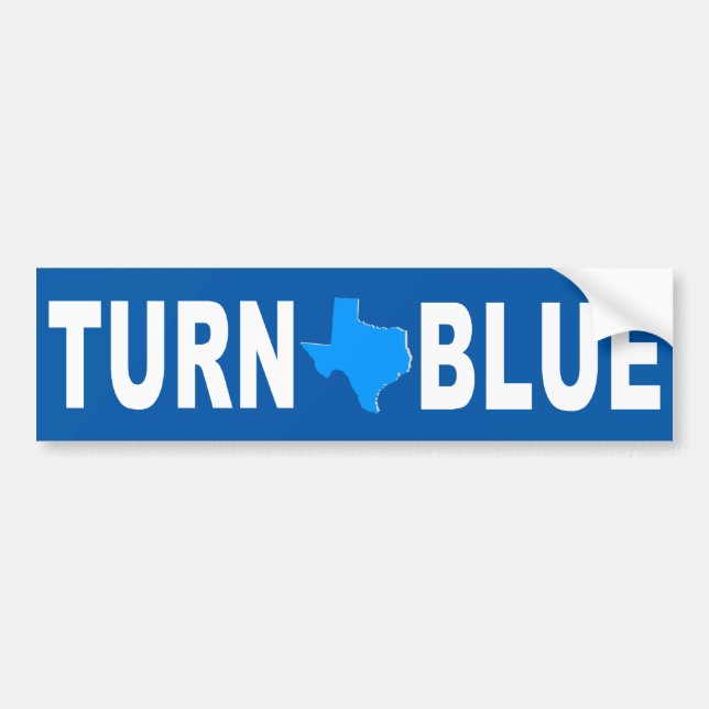Pegatina Para Coche Girar azul de Texas (Frente)