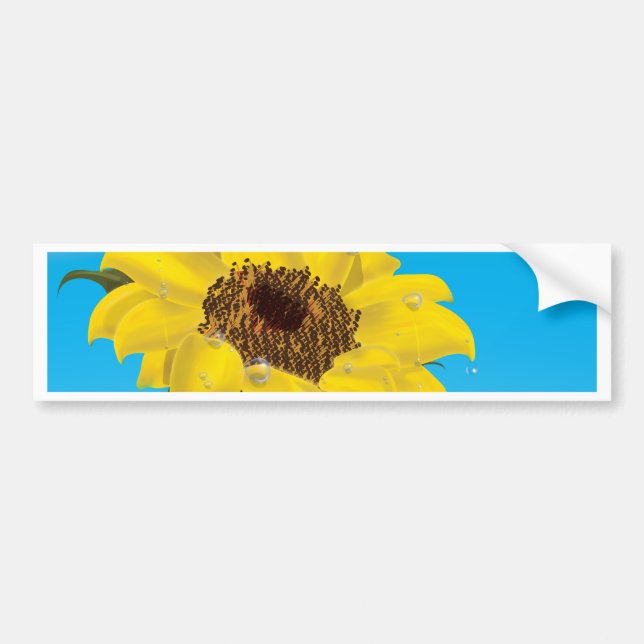 Pegatina Para Coche Girasol (Frente)